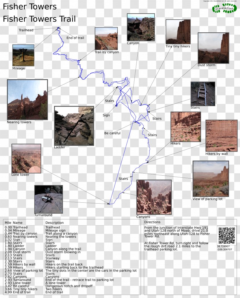Fisher Towers Moab Arches National Park Goblin Valley State Map - Utah - Tower Transparent PNG