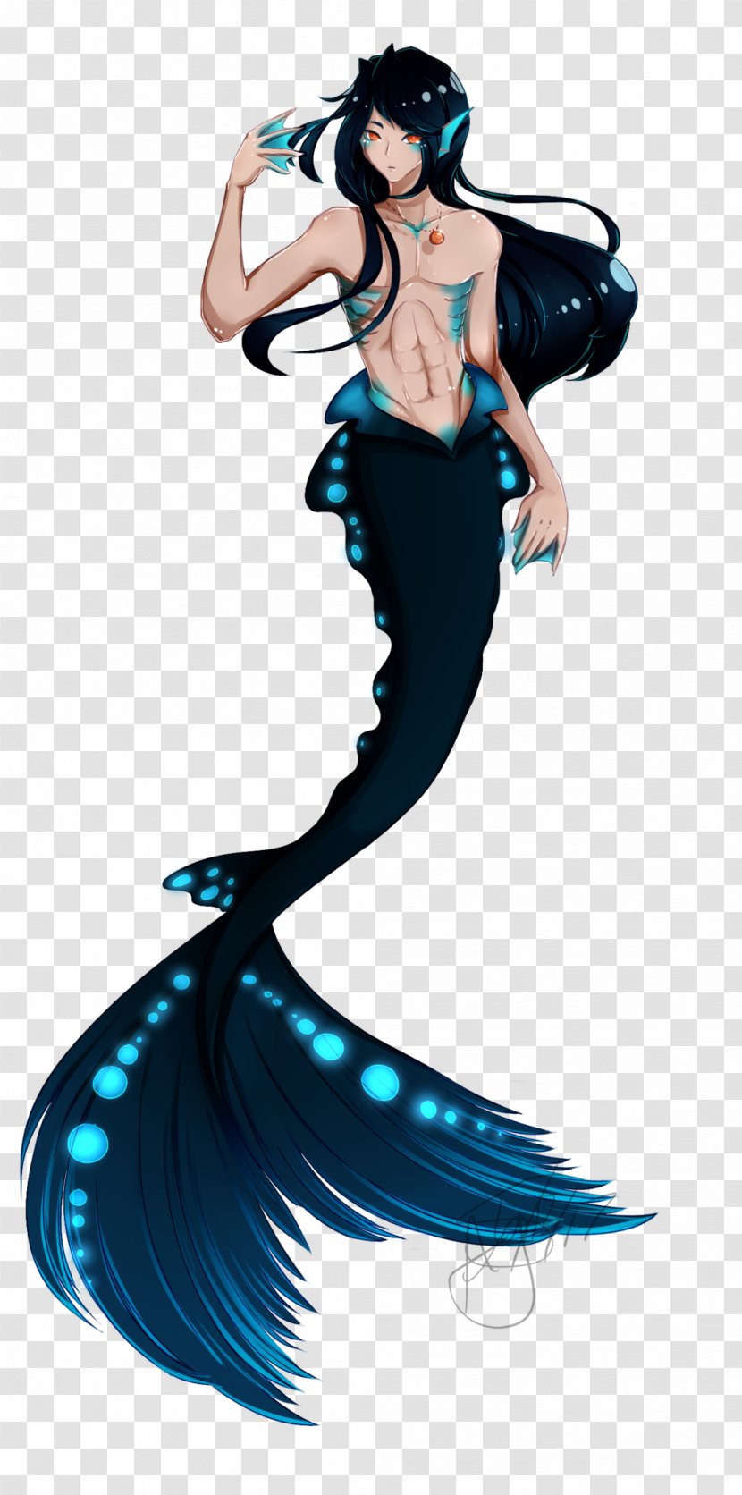 Mermaid Merman Drawing - Watercolor Transparent PNG