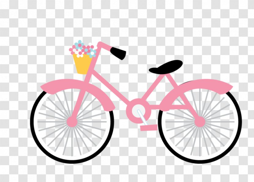 The Pink Bicycle Cycling Clip Art - Wheel - Flower Transparent PNG