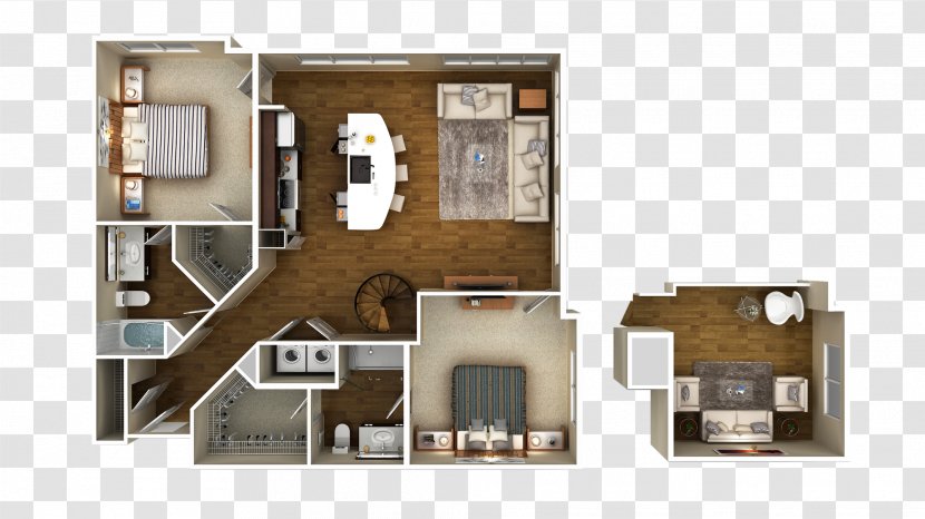3D Floor Plan House - Perspective Transparent PNG
