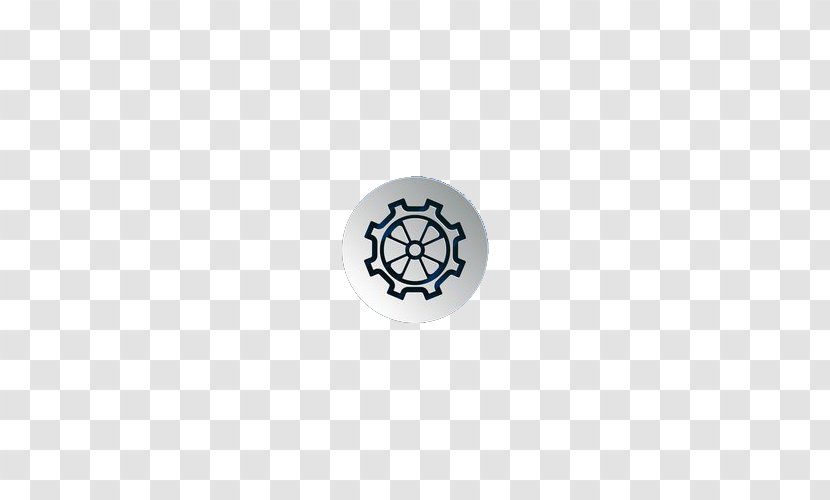 White Circle Pattern - Gear Style Android Download Button Transparent PNG