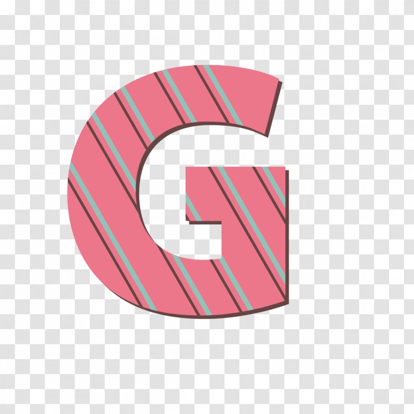 Pink Letter Line Clip Art - Em - G Transparent PNG
