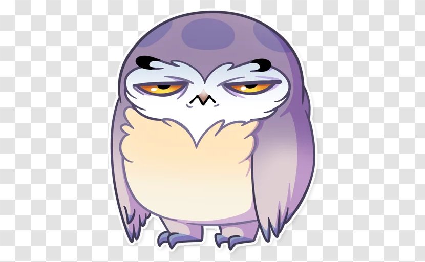 Owl Telegram Sticker Messaging Apps Bird - Neck Transparent PNG