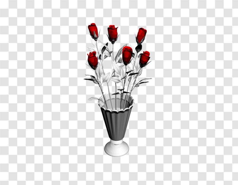 Cut Flowers Vase Floristry Rose Family - Three Dimensional Blocks Transparent PNG