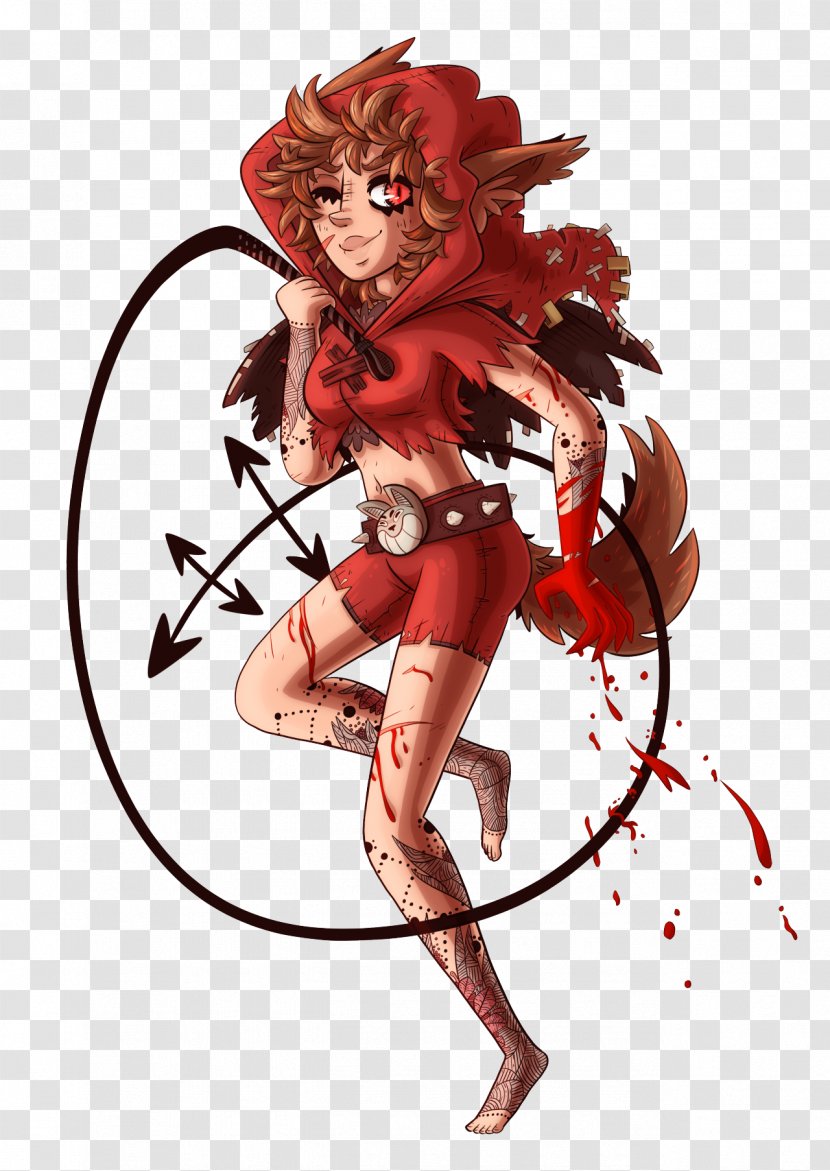 Werewolf Demon Super Red Riding Hood Drawing - Cartoon Transparent PNG