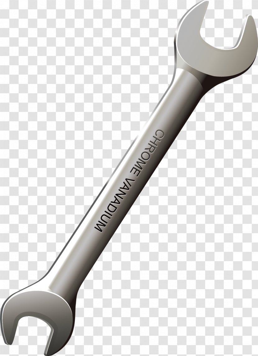 Wrench Adjustable Spanner Tool Key - Silver - Vector Material Transparent PNG