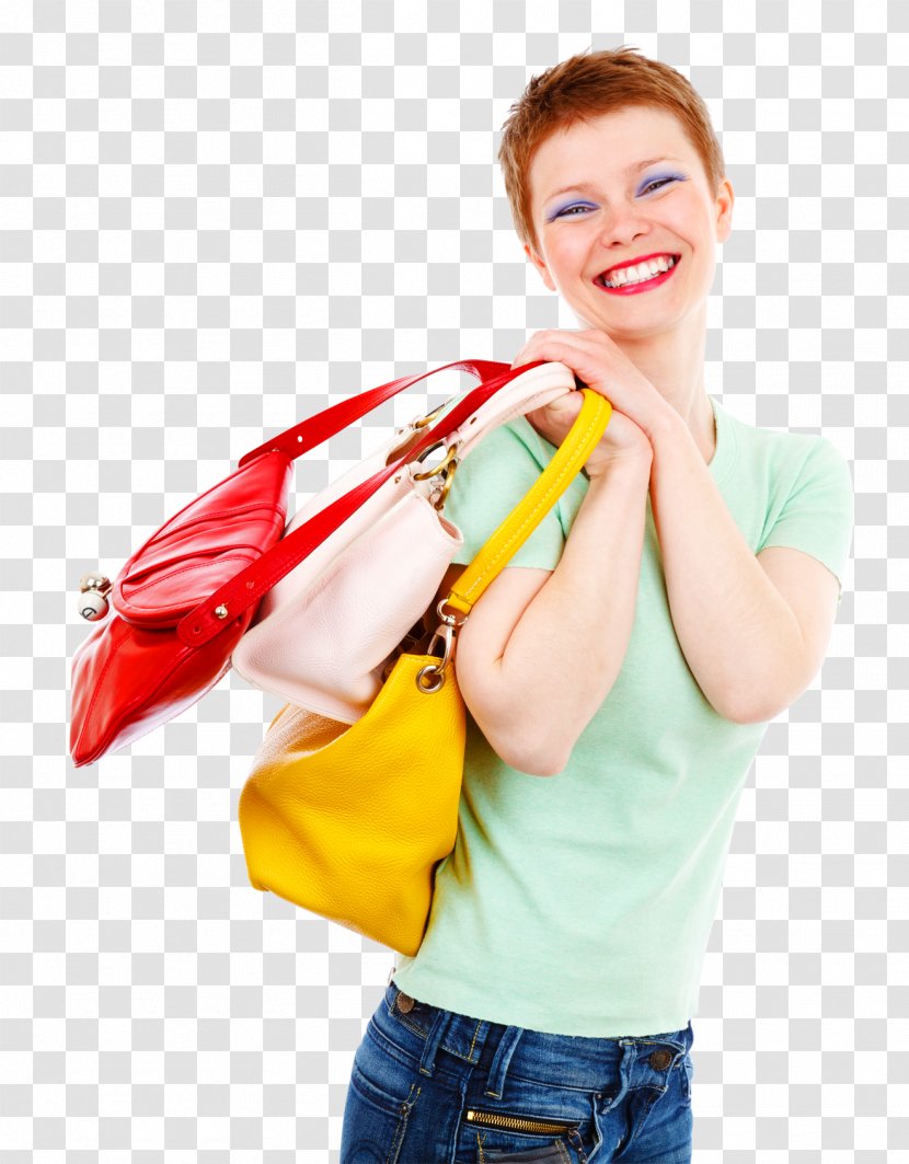 Handbag Tote Bag Messenger - Silhouette - Fashion Woman Holding Handbags Transparent PNG