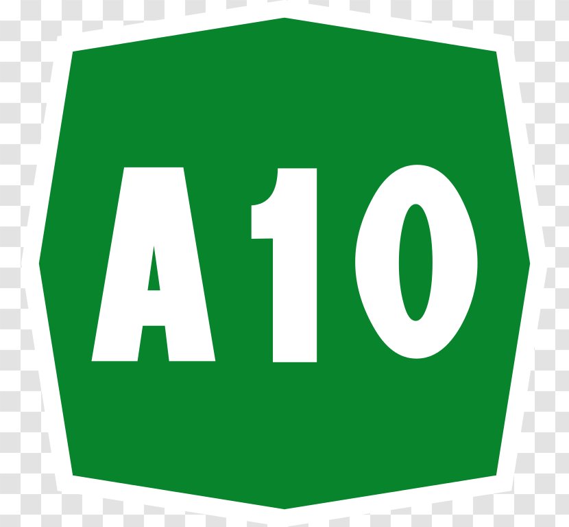 Autostrada A10 A27 Logo Symbol Clip Art - Green - A-10 Transparent PNG