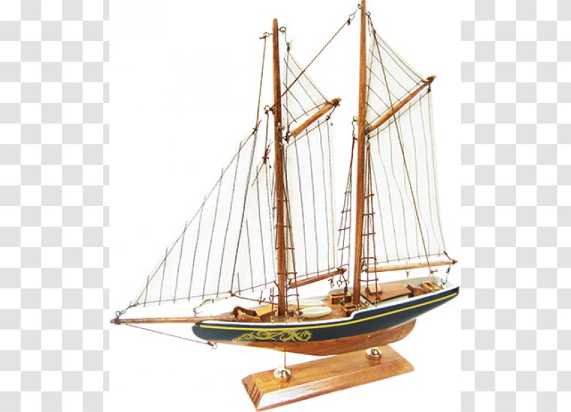 Bluenose II Wooden Ship Model Boat - Barquentine Transparent PNG