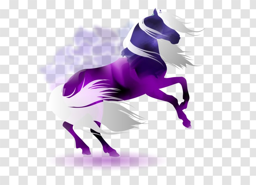 Horse Chinese New Year Illustration - Care - Purple Transparent PNG