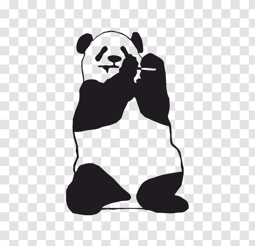 Giant Panda Bear Silhouette Papercutting Art Transparent PNG