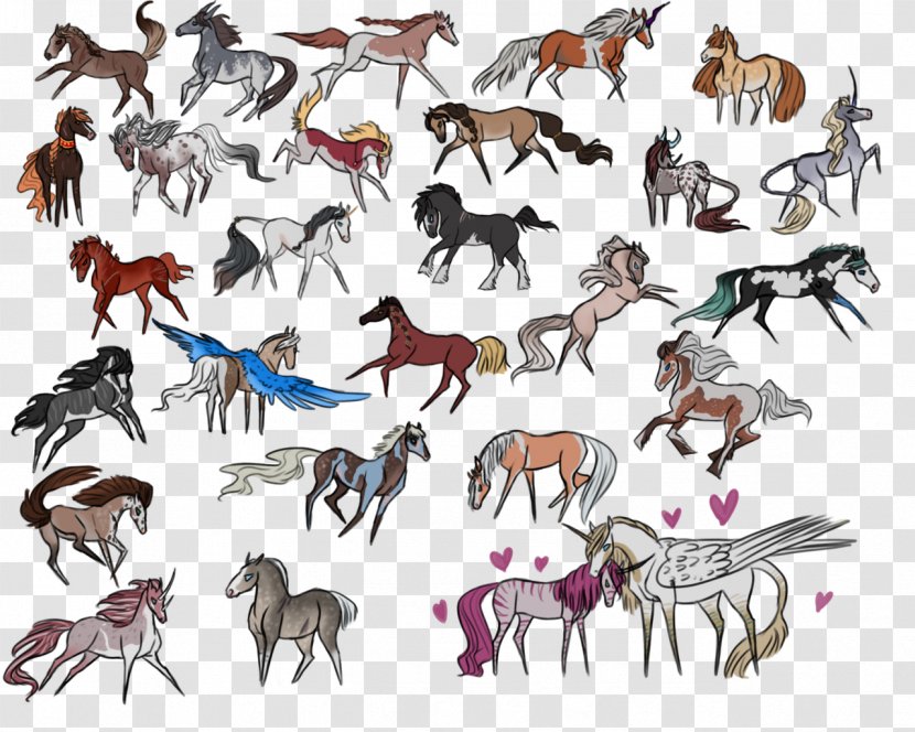 Deer Horse Carnivora Animal Clip Art - Tree - Herd Transparent PNG