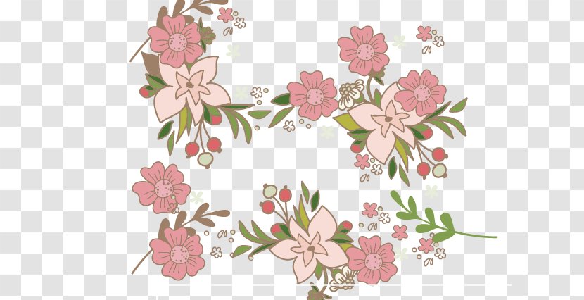Flora Textile Petal Cherry Blossom Pattern - Flower - Vector Flowers Transparent PNG