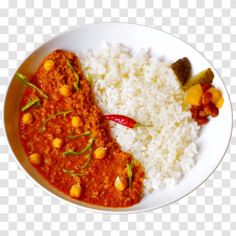 Rice And Curry Pakistani Cuisine Keema Indian Vegetarian - Food Transparent PNG
