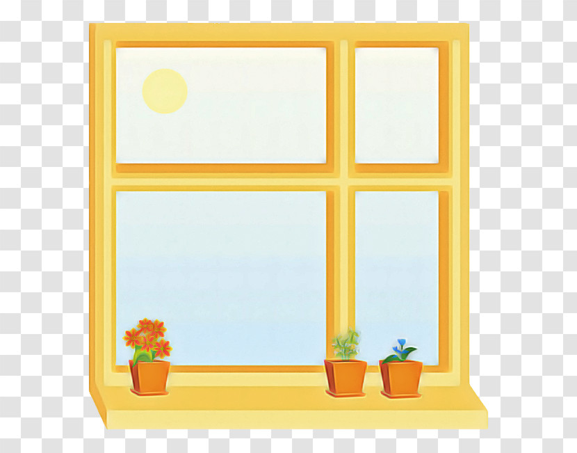 Yellow Rectangle Furniture Window Transparent PNG