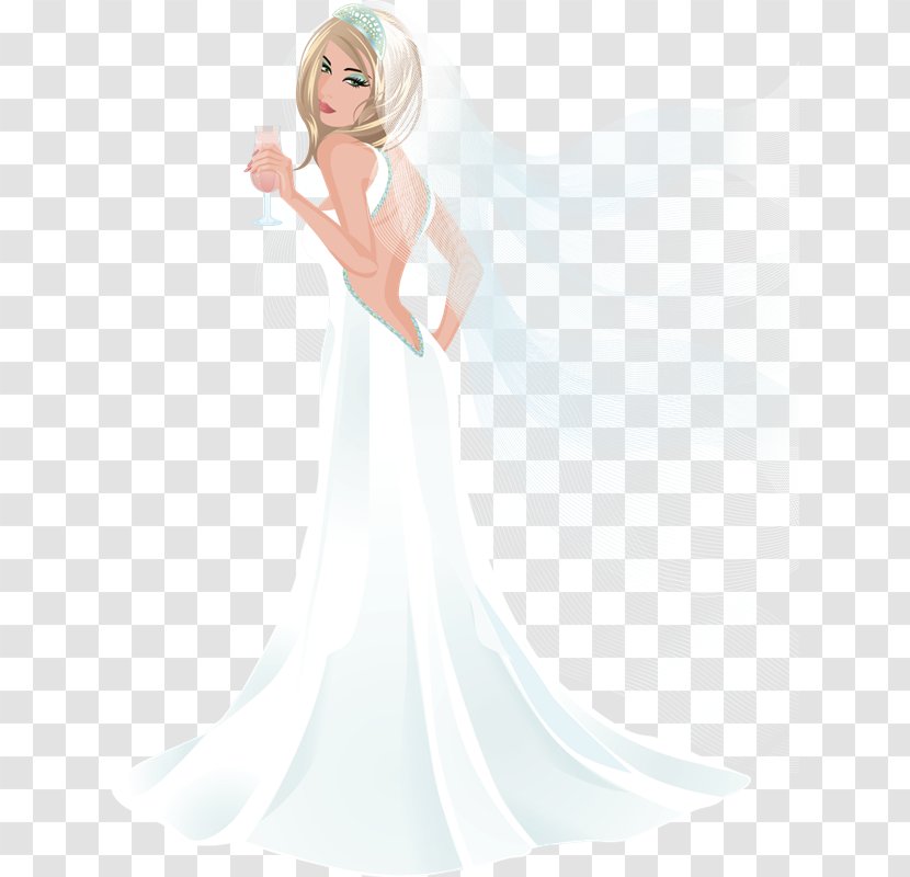 Bride Clip Art Wedding Dress Illustration - Watercolor - Bodas Transparent PNG