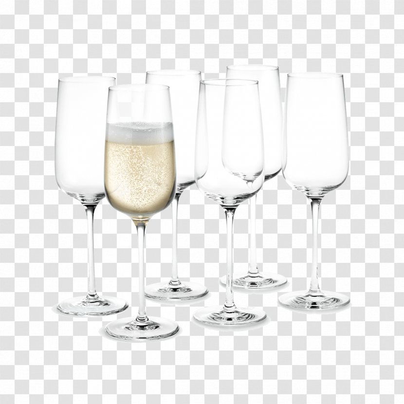 Wine Glass Champagne Holmegaard White - Stemware Transparent PNG