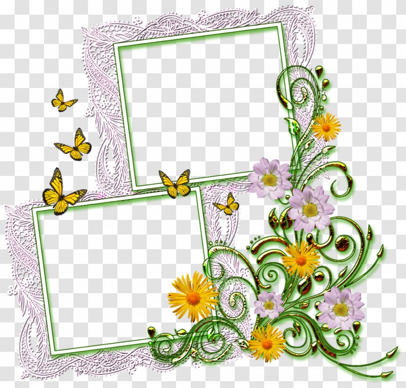 Picture Frames Floral Design Image Centerblog - Yellow - Flower Transparent PNG