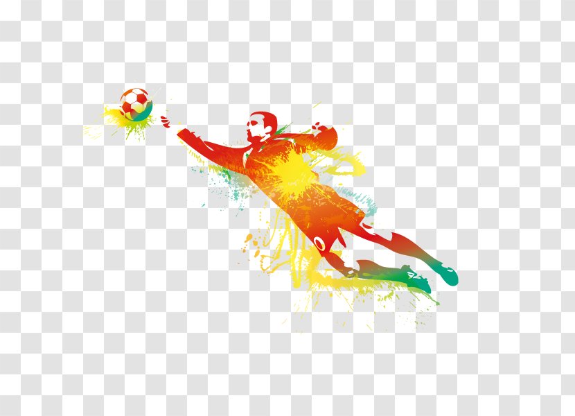 Goalkeeper Football Player Illustration - Kickoff - Movement,Flapping,Oil Transparent PNG