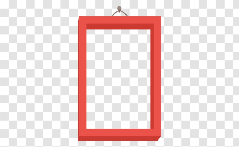 Rectangle Picture Frames - Red Hanging Transparent PNG