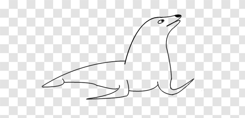 Sea Lion Anatidae Cygnini Water Bird Clip Art - Finger - Drawing Transparent PNG