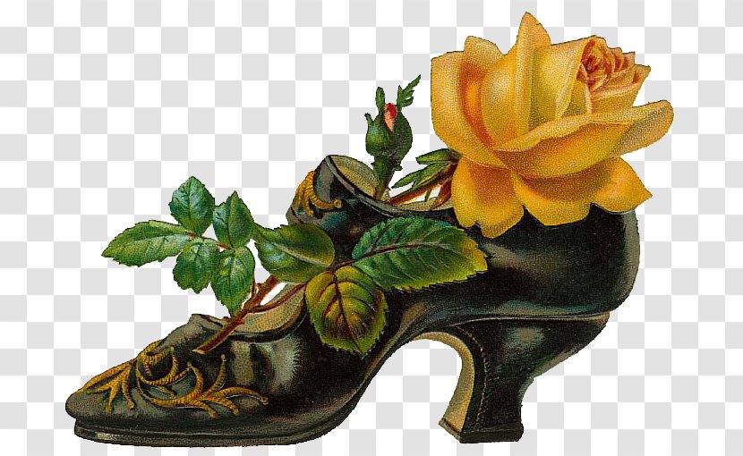 Victorian Era Flower Shoe Bokmxe4rke Clip Art - Black High Heels Transparent PNG