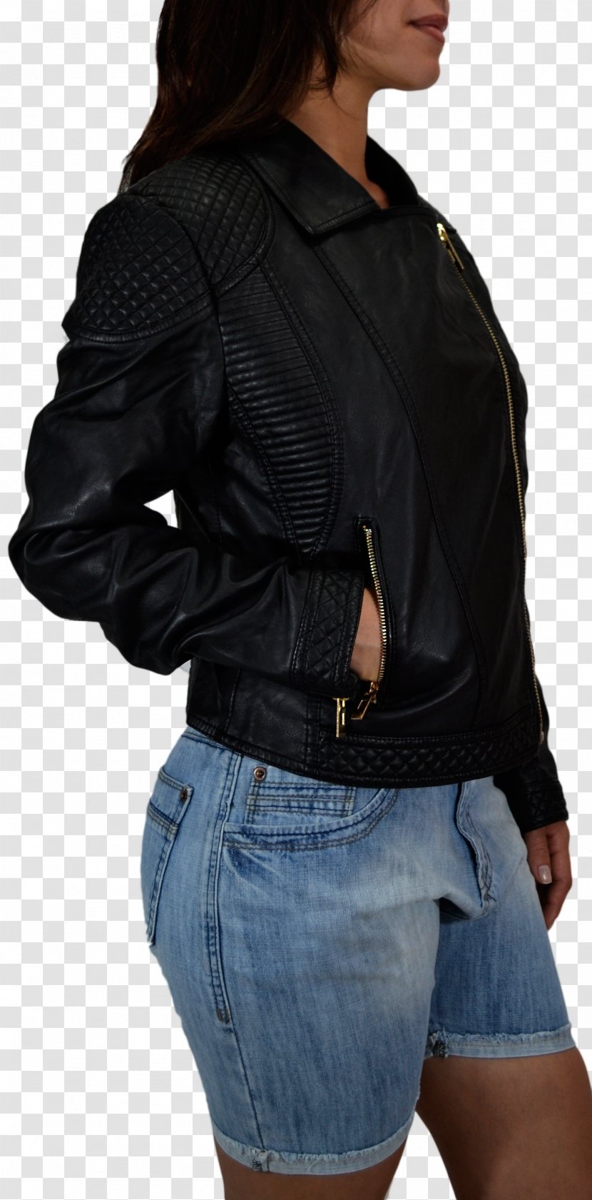 Leather Jacket Shoulder Sleeve Material - Clothing Transparent PNG