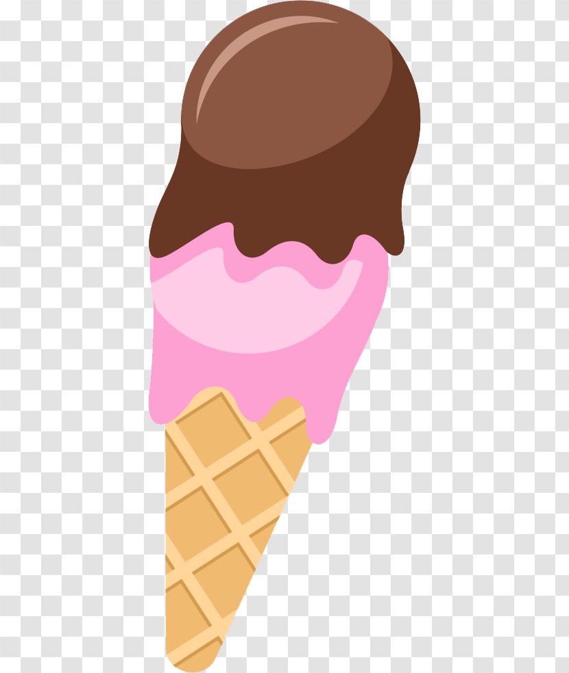 Neapolitan Ice Cream Hot Chocolate Cone Snow Skin Mooncake - Sweetness Transparent PNG