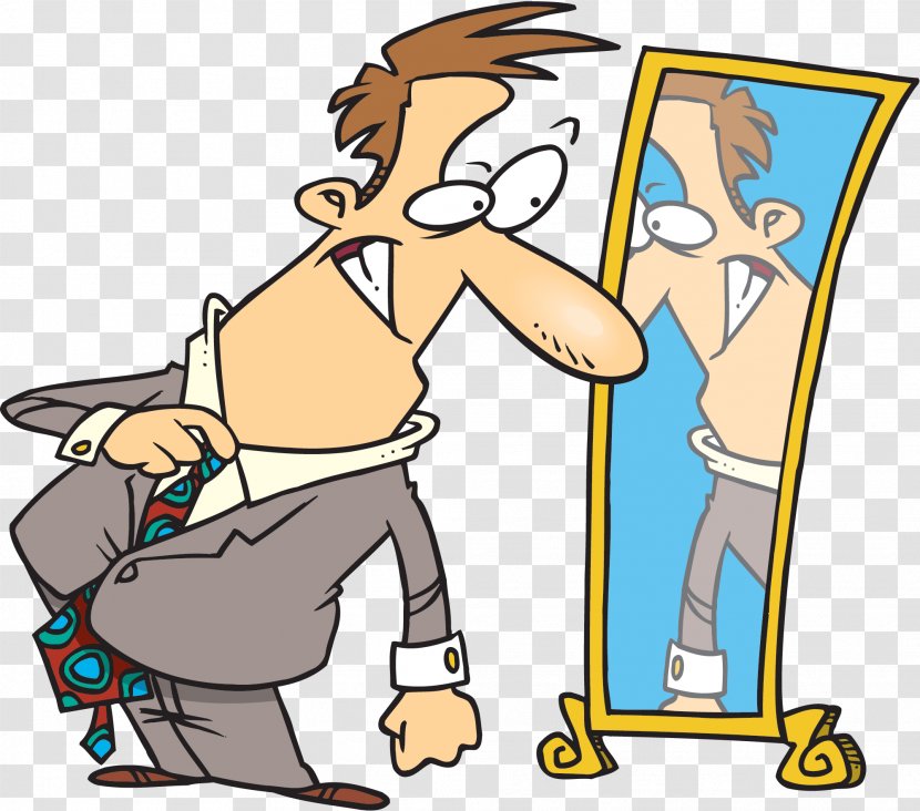 Royalty-free Cartoon Mirror Clip Art - Male Transparent PNG