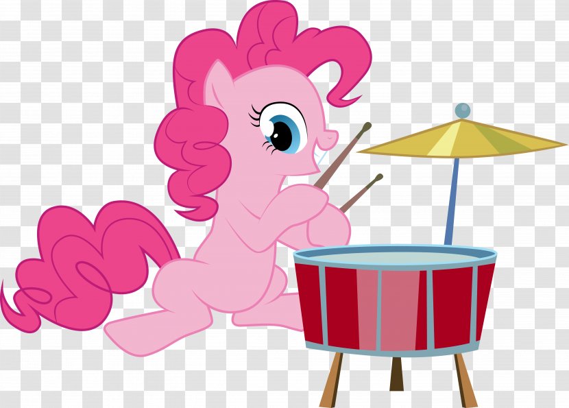 Pinkie Pie Pony Derpy Hooves Drum Kits Rimshot - Cartoon - Watercolor Transparent PNG