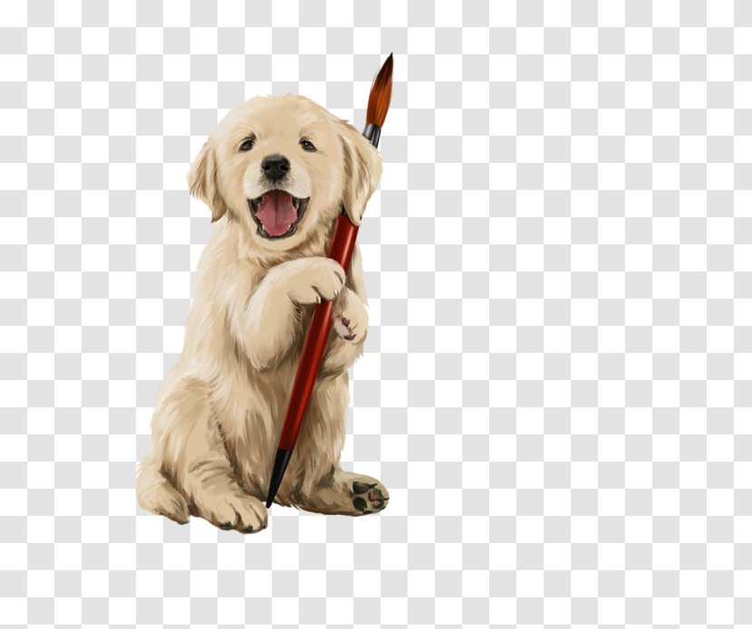 Labrador Retriever Golden Puppy Clip Art Illustration - Dog Like Mammal Transparent PNG