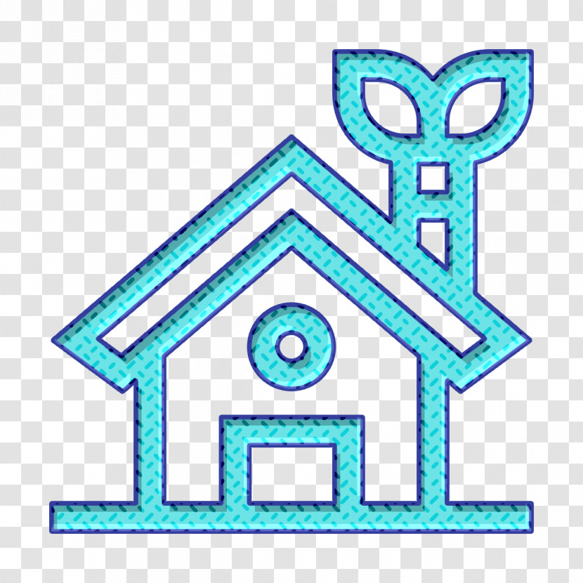 Eco House Icon Sustainable Energy Icon Leaf Icon Transparent PNG