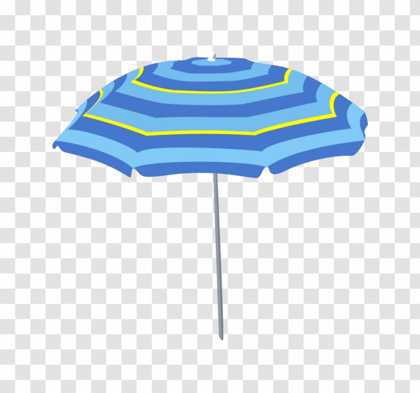 Beach Umbrella Clip Art - Blue Transparent PNG