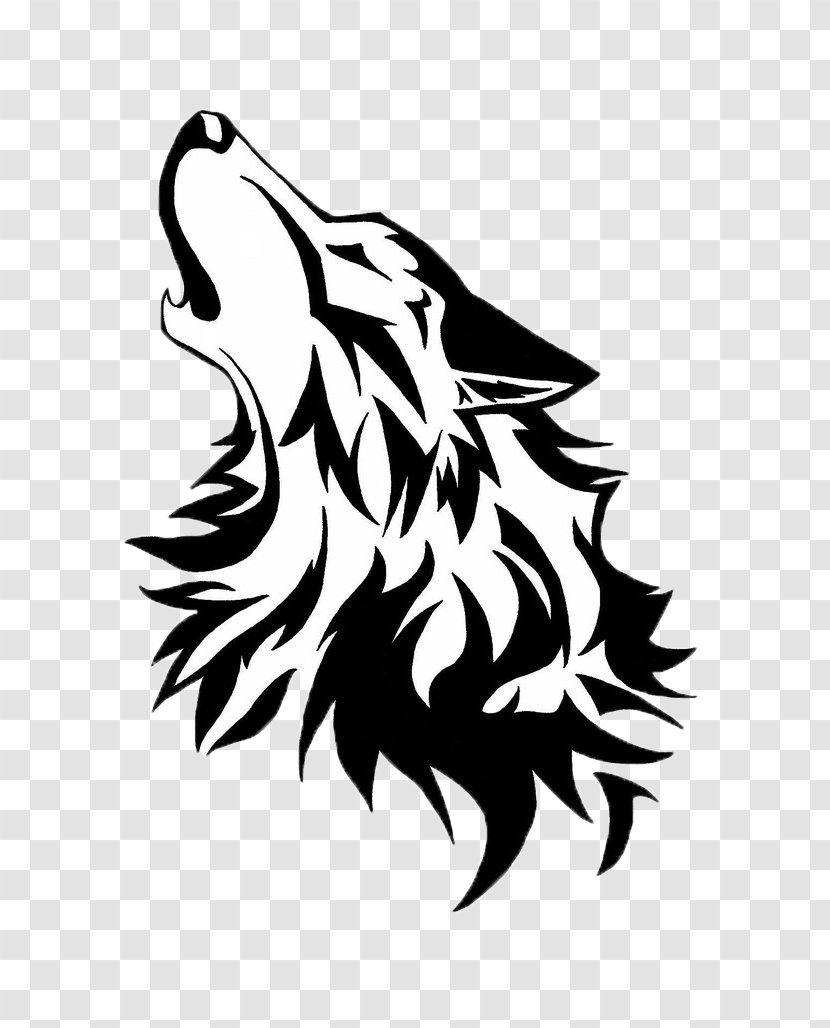Gray Wolf Stencil Drawing Art - Craft - Claw Scratch Transparent PNG