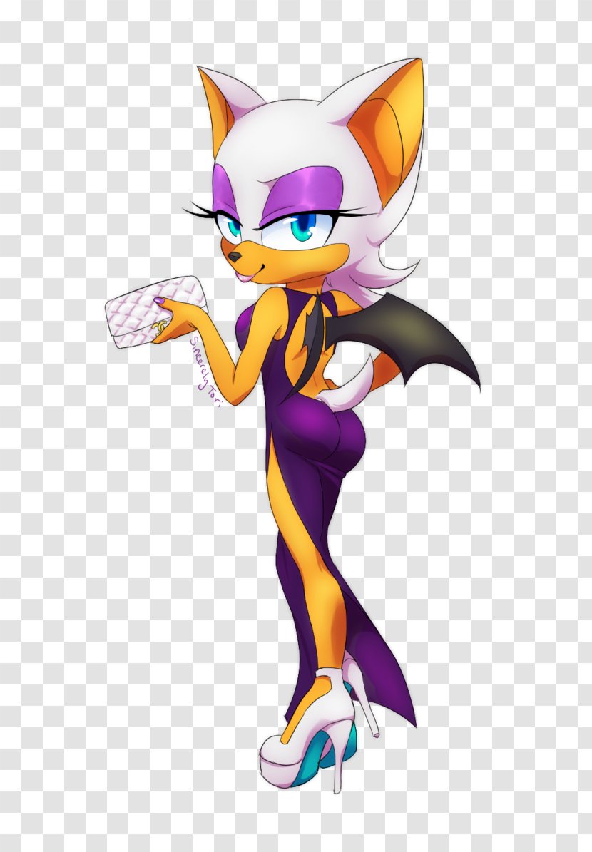 Rouge The Bat Sonic Hedgehog Amy Rose Shadow Unleashed - Mythical Creature Transparent PNG