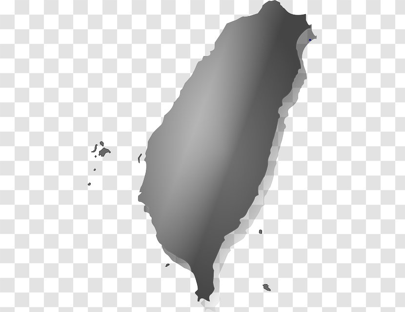 Recycling In Taiwan Map Flag Of The Republic China - Black And White Transparent PNG