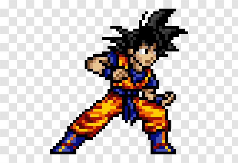 Goku Super Saiyan Pixel Art Jump Ultimate Stars Transparent PNG