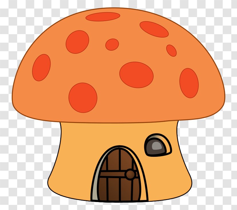 Mushroom House Clip Art - Orange - Cliparts Transparent PNG