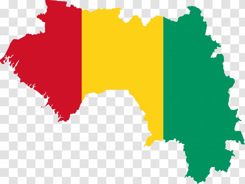 Flag Of Guinea National Map - Blank Transparent PNG