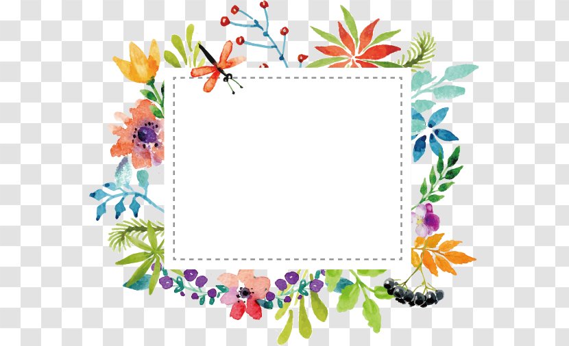 Flower Clip Art - Vector Watercolor Floral Greeting Card Display Transparent PNG