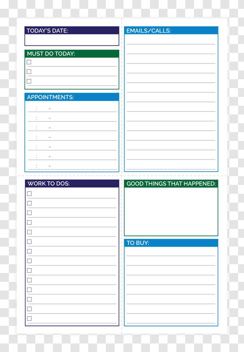 Personal Organizer Paper Notebook Document Planning - Daily Calendars Transparent PNG