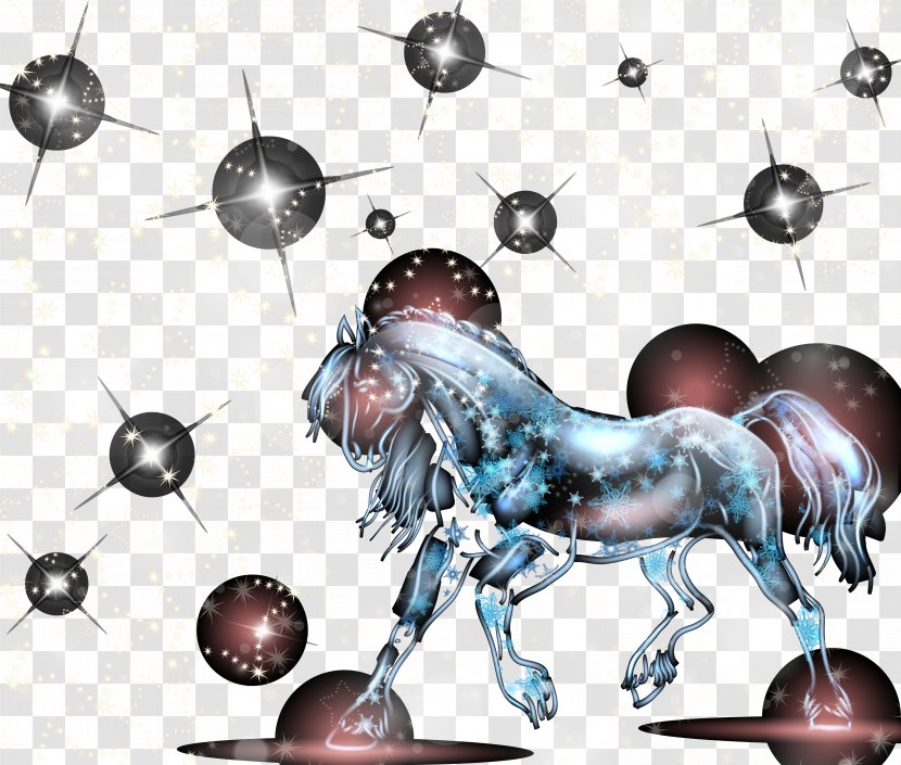 Horse White Icon - Art - Crystal Running Material Transparent PNG