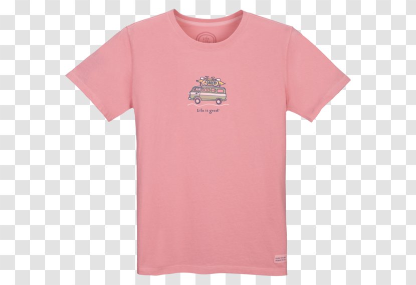 T-shirt Life Is Good Company Sleeve Volkswagen - Pink - Tshirt Women Transparent PNG