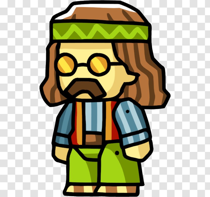 Scribblenauts Unlimited Hippie 1960s - Keyword Transparent PNG