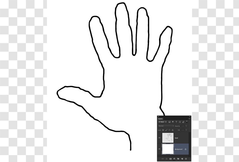 Hand Clip Art Black And White Outline Of Hands Transparent Png