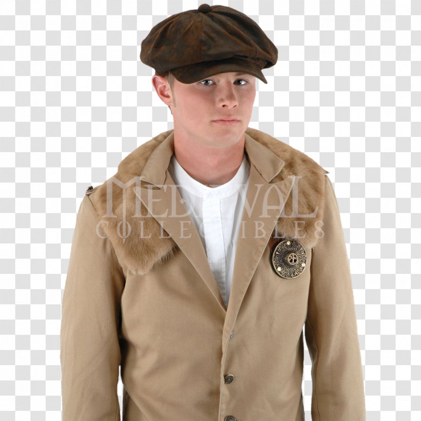 Newsboy Cap Costume Steampunk Hat - Jacket Transparent PNG