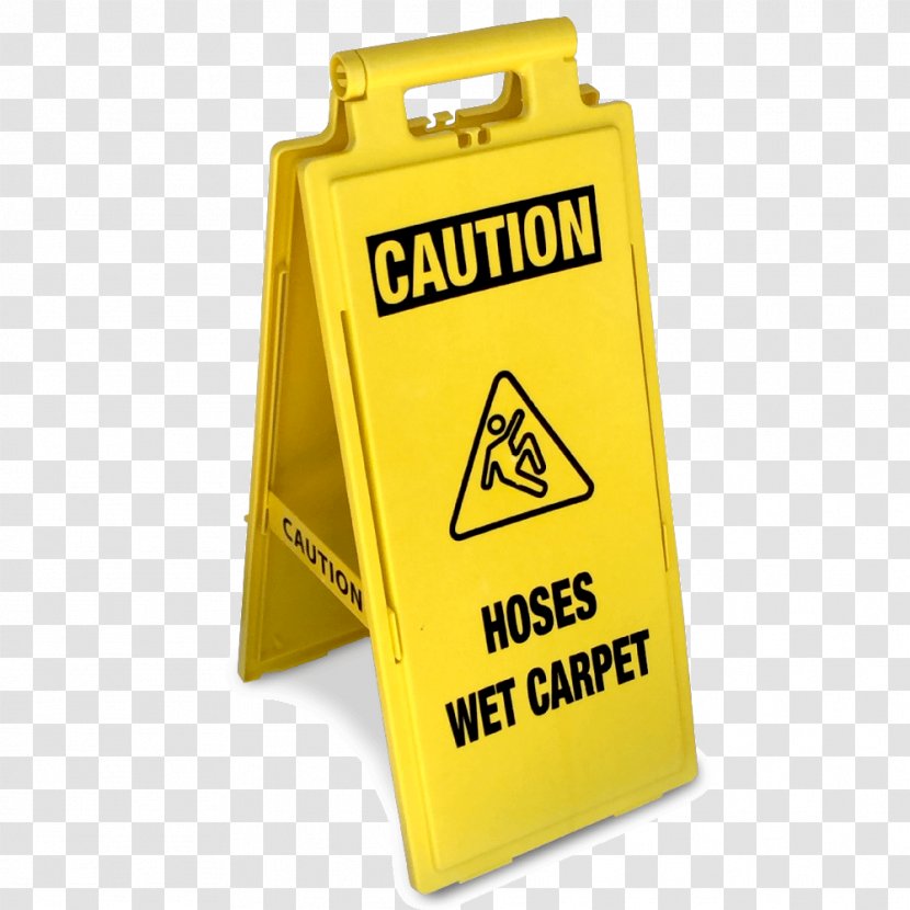 Carpet Cleaning Wet Floor Sign - Plastic Transparent PNG