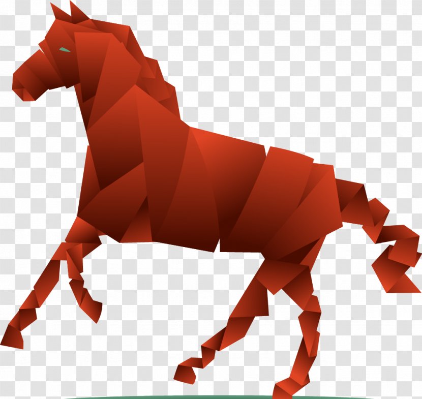 Horse Euclidean Vector - Mammal - Three-dimensional Ribbon Transparent PNG