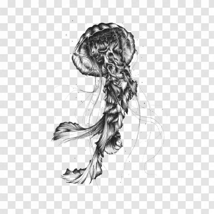 Jellyfish Abziehtattoo Henna T-shirt - Tattoo Transparent PNG
