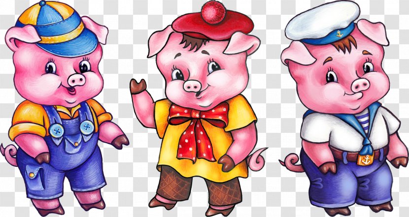 The Three Little Pigs Fairy Tale Goldilocks And Bears Domestic Pig Red Riding Hood - Gray Wolf Transparent PNG